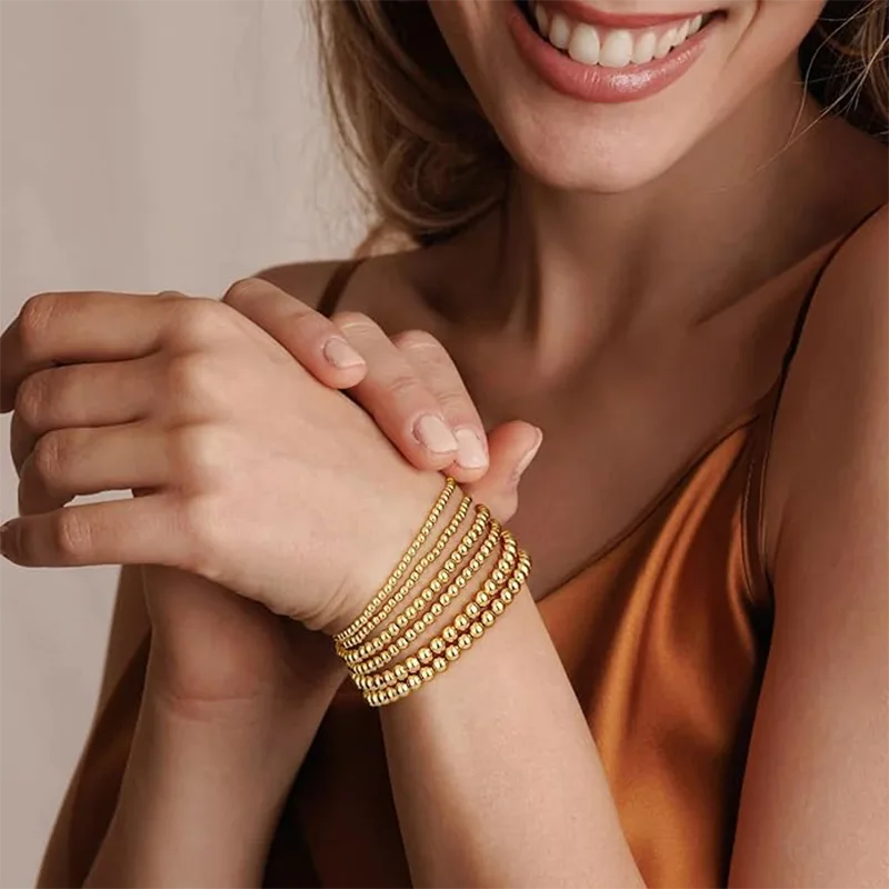 14K ゴールドメッキのビーズ ブレスレットが日常のスタイルやジュエリー小売店にとって賢い選択である理由