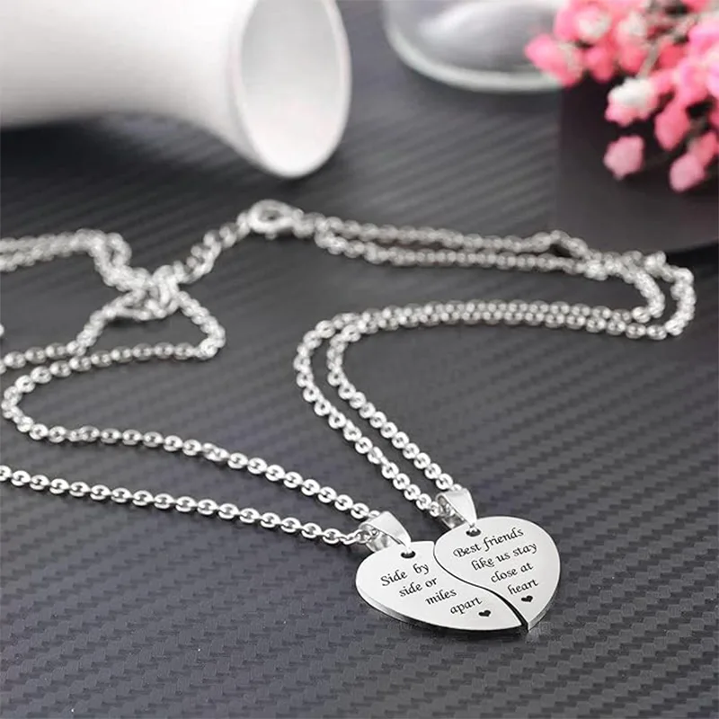 友情ステンレス鋼ティーンガールネックレス