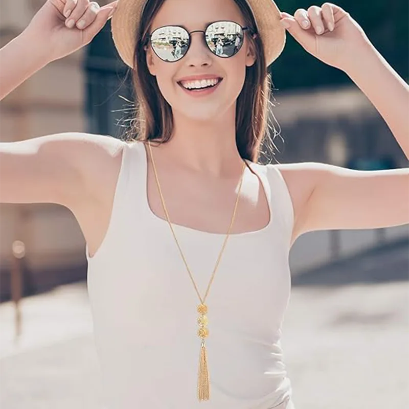 女性ファッションセーターネックレス