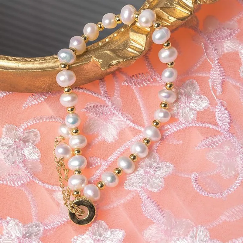 女性パール合金ブレスレット